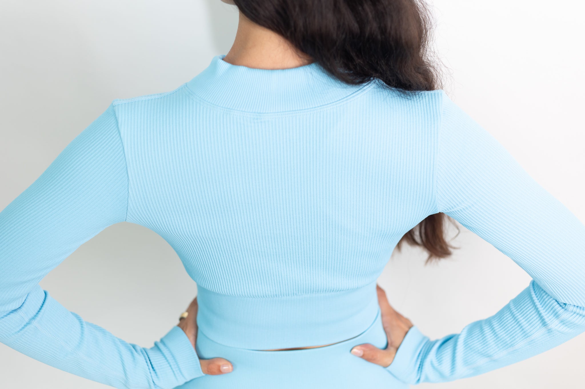 Ribbed Zip crop top