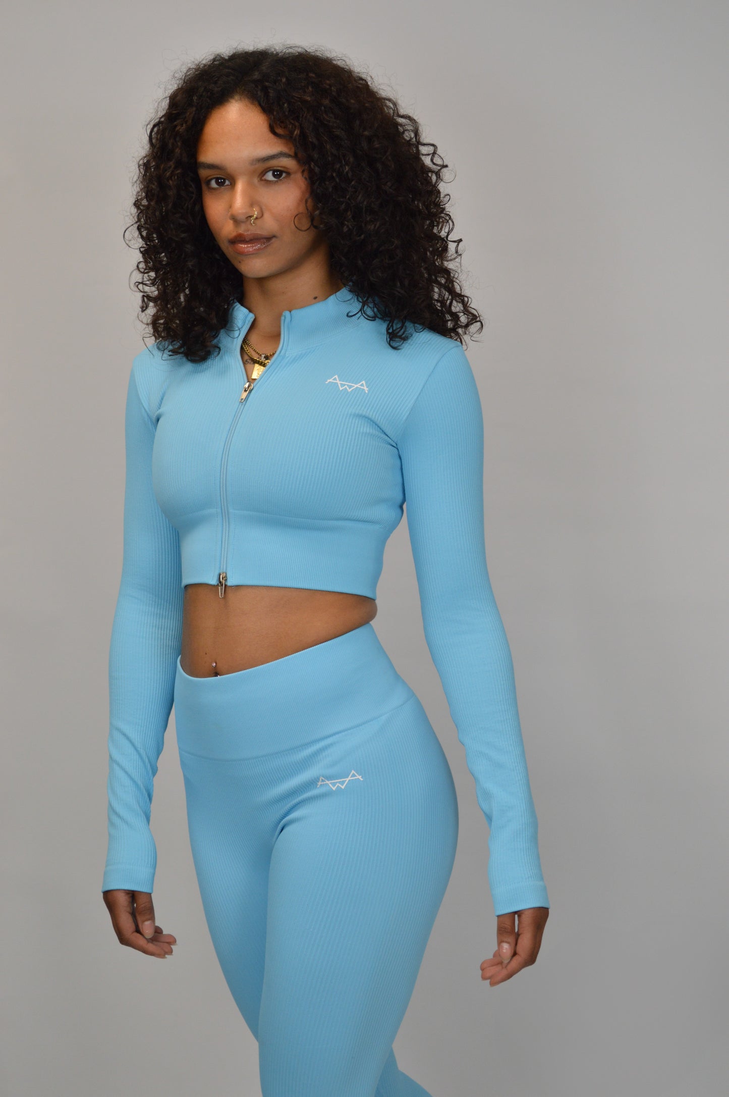 Ribbed Zip crop top