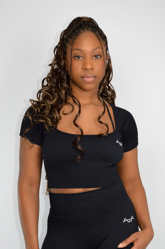 Ribbed Short sleeve crop top